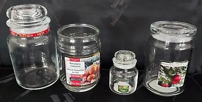 Four (4) Empty Candle Jars Yankee Ashland 3 Large 1 Small With Lids For Crafts • $4.89