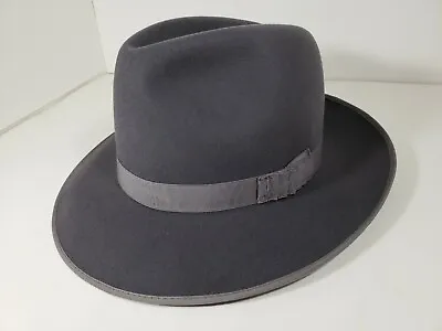 Borsalino Attiala Gray Fur Felt Fedora Made In Italy • $149.99