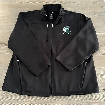 Michigan State Full Zip Sweater/Jacket Men's Size 2XL XXL Black Pockets Gen 2 • $24.95