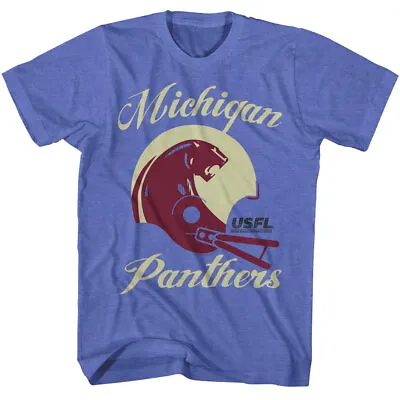 USFL Michigan Panthers Helmet Men's T-Shirt Pontiac American Football League Tea • $23.99