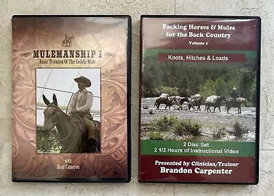3 Dvds: 1 On Training The Saddle Mule 2 On Packing Horses And Mules • $18