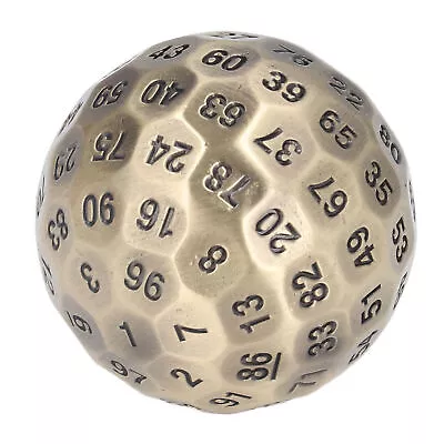 (Brass Color) D100 Number Dice Wear Resistant 2.0in Diameter Game Toys Gso • $40.99