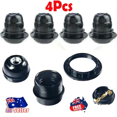 4pcs Socket Bulb Holder E27 Screw Edison Fitting For Lamp Or Pendant Converter • $13.99