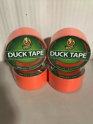 4 Color Duck Tape® Brand Duct Tape - Neon Orange 1.88 In. X 15 Yd. Lot Of 4 • $35.95