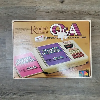 Vintage Readers Digest Q & A Board Game Computer Toy Selchow Electronic 1980 VTG • $18.99