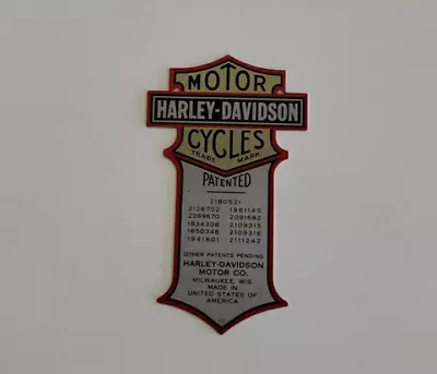 Vintage Flat Used Oem Harley Davidson Oil Tank Aluminum Patent Plate • $25
