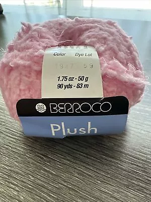 Berroco PLUSH 100% Nylon Yarn Pink - Knit - Crochet Color 1947 |  6mm Needles • $10