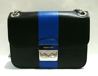 MICHAEL Michael Kors Women's Sloan Editor Center Stripe Chain Shoulder Bag Black • $152.99