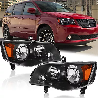 Pair Headlamps Headlights For 2011-20 Grand Caravan 08-16 Town & Country 4-Door • $95.95