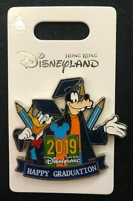 $39.95 • Buy HKDL Hong Kong 2019 Donald And Goofy Happy Graduation Day Disney Pin