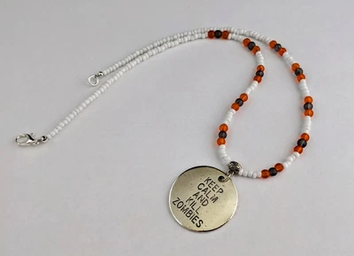 Keep Calm And Kill Zombies Necklace - 1002665Z • £3.95