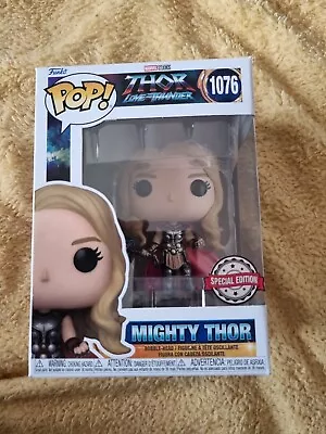 Funko Pop! Marvel Thor Love And Thunder Mighty Thor Special Edition #1076 • £3