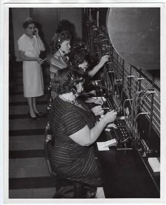 1940s US Army Civilian Hello Girls Phone Operators Switchboard Original Photo #4 • $14.99