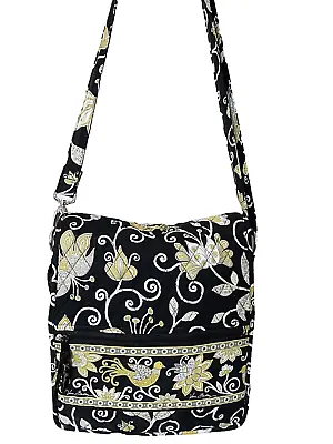 Vera Bradley Yellow Bird Cross Body Hipster Bag Cotton Organizer Handbag • $22.49