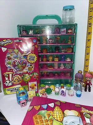 Shopkins Lot Of 62 Assorted Miniature Figures Mixed Seasons W/ Carrying Case • $23