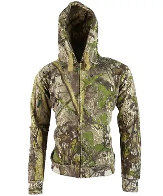 Mens Camouflage Hunting Hoodie S-3xl Full Zip Jacket Hedgerow Camo Hoody Army • £22.99