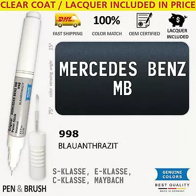 998 Touch Up Paint For Mercedes Benz MB Blue S KLASSE E C MAYBACH 5998 BLAUANTHR • $14.99