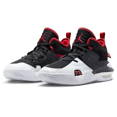 Nike Air Jordan Stay Loyal 2 White Black Gym Red DQ8401-061 Men's • $100