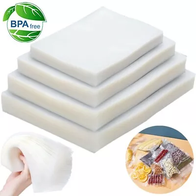 Vacuum Food Sealer Bags Clear Embossed Storage Bags Pouches 17X25cm 25X35cm UK • £5.45
