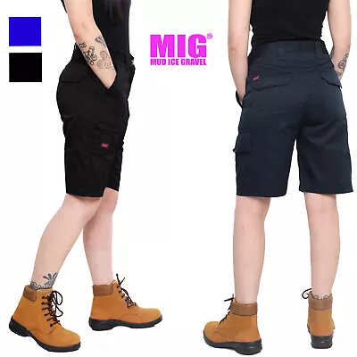 Womens Ladies Summer Short Pants Size 8-18 - MIG CARGO COMBAT WORK CASUAL SHORTS • £17.95