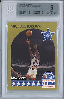 1990 - 91 Hoops All-star Sp Michael Jordan #5 Bgs 9 Mint • $150