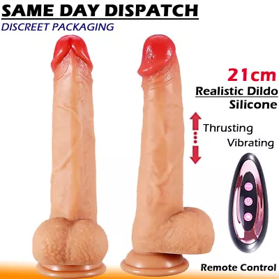 8.2  Vibrating Realistic Dildo Remote Control Thrusting Heating Dong Sex Toy • $69.95