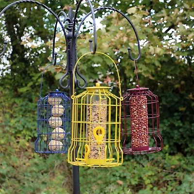 £21.99 • Buy Wild Bird Feeder 3pcs Seed Nut Fat Ball Metal Hanging Squirrel Proof Guard
