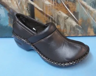  DARK BROWN CLOG MERONA  CAREER  SIZE 6.5 M Ladies Shoes WEDGE • $29.99