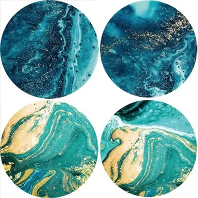 $13.98 • Buy Marble Pattern Coasters For Drinks Absorbent Stone Ceramic Drink Coaster Set Of