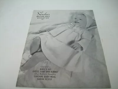 £2.49 • Buy Vintage 1950's Baby's Set Birth 6 Months 3 Ply Sirdar Machine Knits Booklet 810