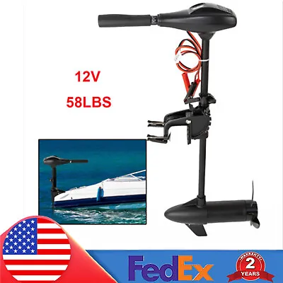 $162 • Buy 58 LBS Electric Trolling Motor Outboard Motor Fishing Boat Kayak Brush Motor