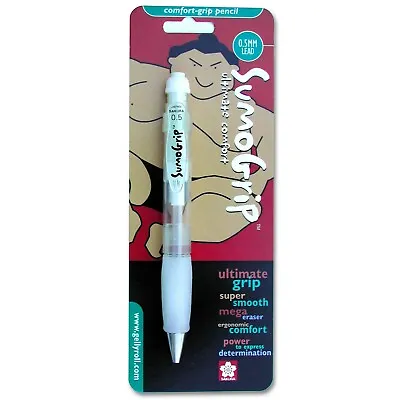 Sakura Sumo Grip Comfort Grip Mechanical Pencil 0.5mm Clear Barrel Pack Of 1 • $9.96