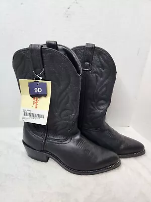Masterson RB885 Men’s Black Leather Western Cowboy Boots Metal Tip 9 D - New • $82