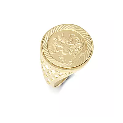 9ct Yellow Gold Imitation St George Ring 1/10th • £195