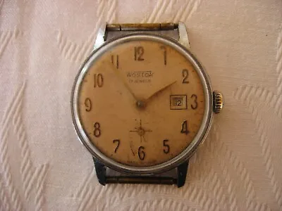 Vostok 2605 Original Vintage Soviet Mechanical Classic Watch 1970s USSR Directio • $31