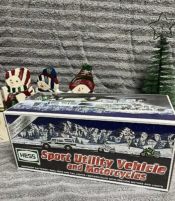 HESS 2004 40th ANNIVERSARY TOY SUV AND MOTORCYCLES MINT BRAND NEW IN BOX(NOS) • $12