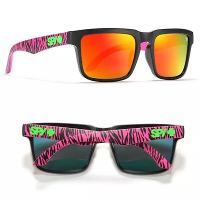 New Spy Sunglasses Men Classic Ken Block Unisex Square Pink Zebra-- NO BOX • $11.99