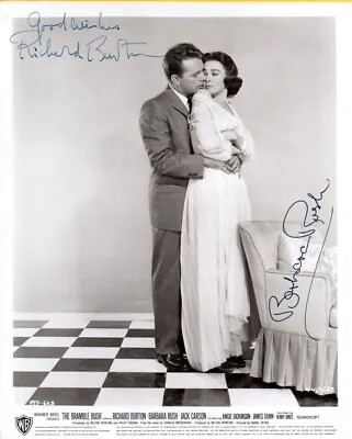 R-BARBARA RUSH/RICHARD BURTON Autographed Photo From THE BRAMBLE BUSH  W/COA • $350