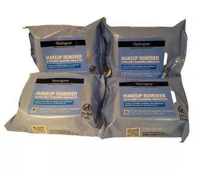 (4) Neutrogena Makeup Remover Ultra-Soft Cleansing Towelettes Wipes 25 Per Pack  • $20