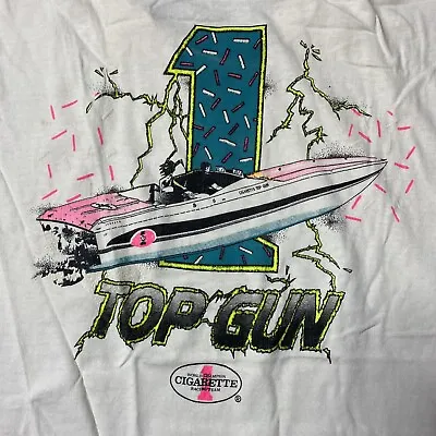 Vintage Top Gun World Champion Cigarette Racing Team T-Shirt Adult Size XL • $150