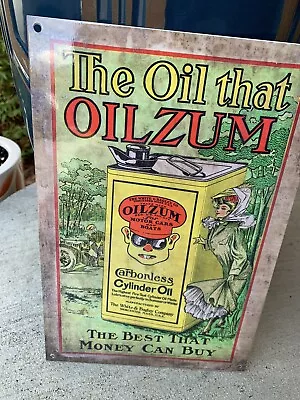 Vintage Style Oilzum Motor Oil Cars Boats Steel Metal Top Quality Sign • $49.99