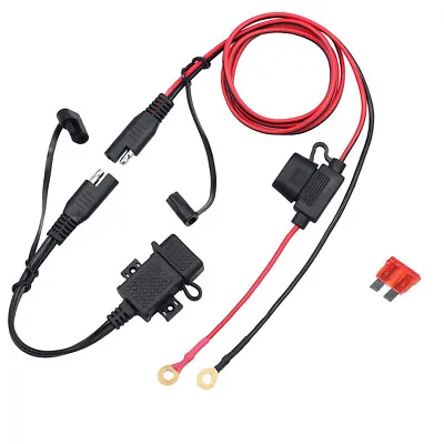 Motorcycle Bike 12V SAE To USB Port Phone GPS Charger Cable Adapter Inline Fuse • $21.36
