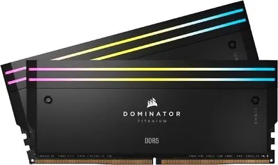 CORSAIR DOMINATOR Titanium RGB Black 48GB 7200MHz DDR5 Memory Kit - Black • £261.77