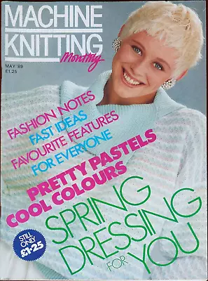 Machine Knitting Monthly Pattern Magazine 1989 May Vintage Ladys Men Iris Bishop • £7.49