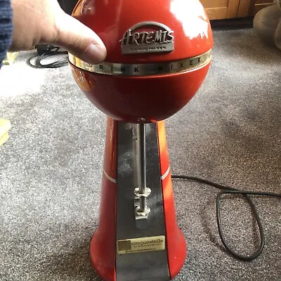 Vintage Artemis Red In-Cup Spindle Milkshake Machine. Working. Ideal Film Prop. • £100