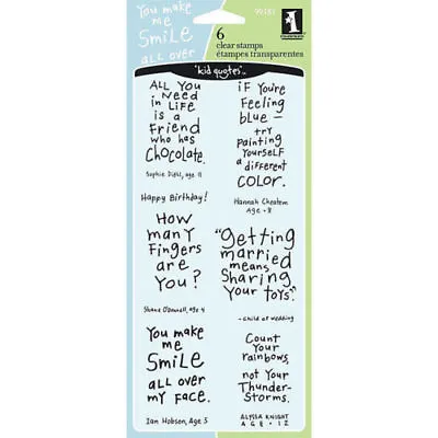 $13.99 • Buy Friendly Advice Card Sentiments Clear Acrylic Stamp Set Inkadinkado Stamps 99181