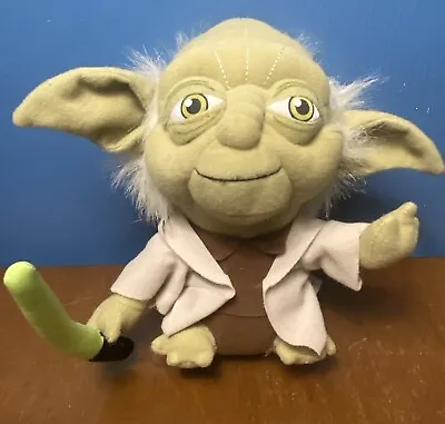 YODA Plush Comic Images Lightsaber Star Wars Stuffed Big Head Toy Collectible 7” • $10.17