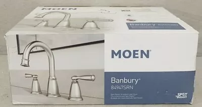 Moen 84947SRN Banbury 2-Handle Widespread Bathroom Faucet In Brushed Nickel • $69.99