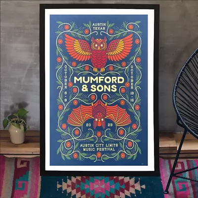 Mumford & Sons Tour Austin TX 2023 Poster No Framed • $9.99