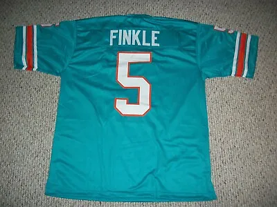 RAY FINKLE Unsigned Custom Miami Teal Sewn New Football Jersey Sizes S-3XL • $38.05